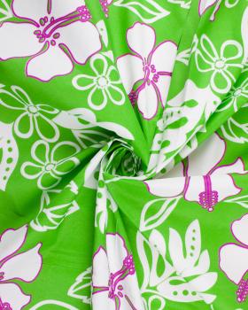 Polynesian fabric TAMARI Green - Tissushop